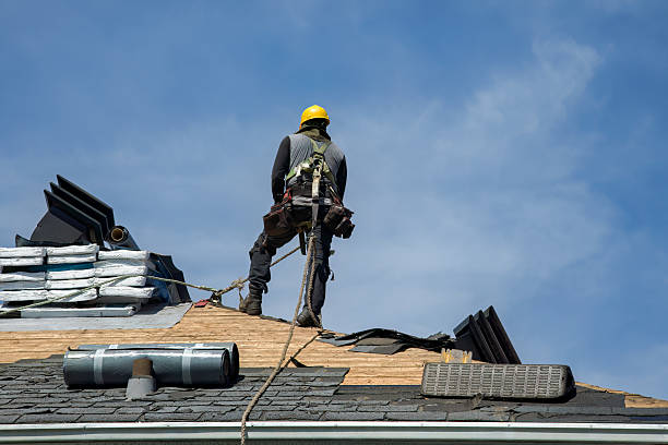 Professional Gutter Installation technician working in Orrs Island, ME